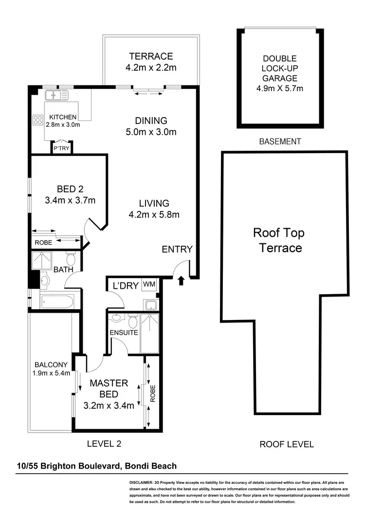 Floorplan of Homely apartment listing, 10/55-57 Brighton Boulevard, Bondi Beach NSW 2026