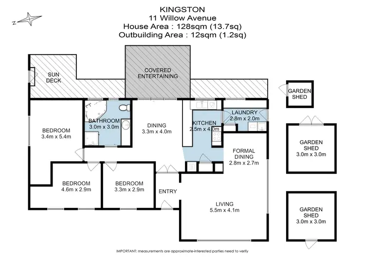 Floorplan of Homely house listing, 11 Willow Avenue, Kingston TAS 7050