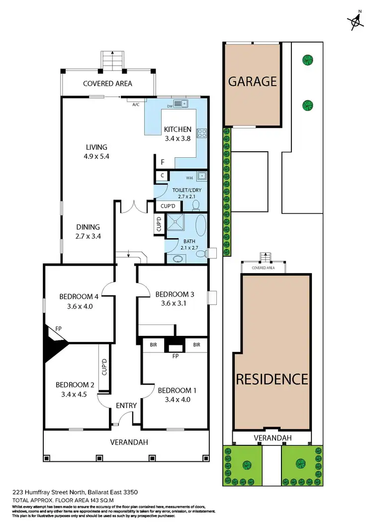 Floorplan of Homely house listing, 223 Humffray Street North, Ballarat East VIC 3350