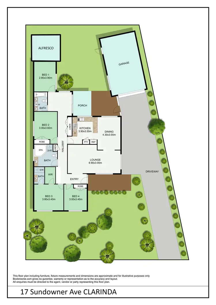 Floorplan of Homely house listing, 17 Sundowner Avenue, Clarinda VIC 3169