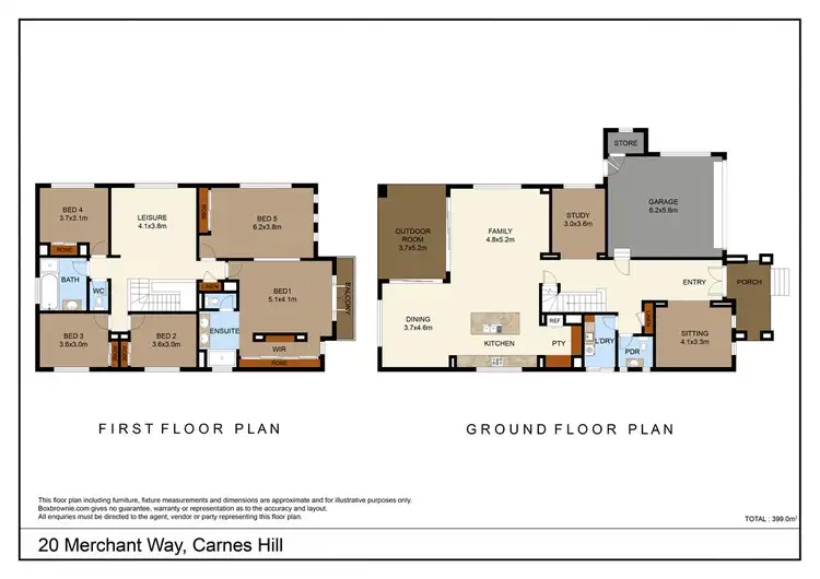 Floorplan of Homely house listing, 20 Merchant Way, Carnes Hill NSW 2171