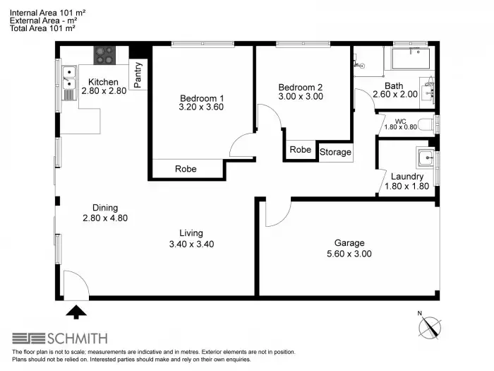 Floorplan of Homely unit listing, 1/5 Lind Avenue, Palm Beach QLD 4221