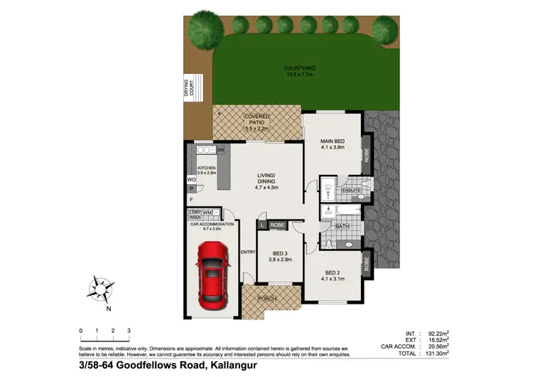 Floorplan of Homely townhouse listing, 3/58-64 Goodfellows Road, Kallangur QLD 4503