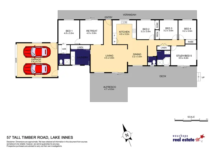 Floorplan of Homely rural property listing, 57 Tall Timber Road, Lake Innes NSW 2446