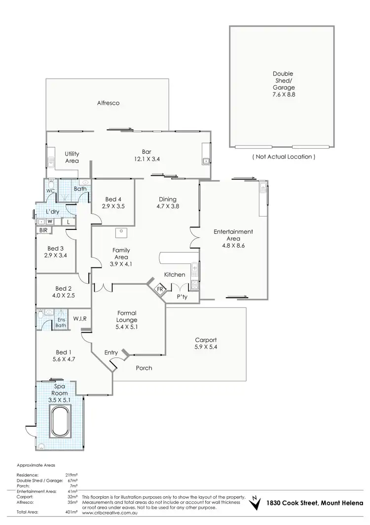 Floorplan of Homely house listing, 1830 Cook Street, Mount Helena WA 6082