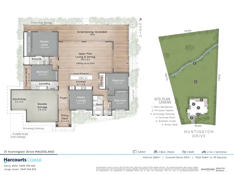 Floorplan of Homely house listing, 21 Huntington Drive, Maudsland QLD 4210