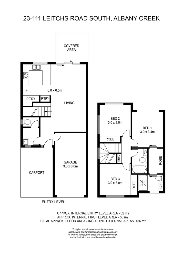 Floorplan of Homely townhouse listing, 23/111 Leitchs Road South, Albany Creek QLD 4035