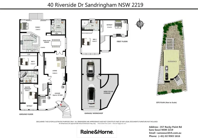 Floorplan of Homely house listing, 40 Riverside Drive, Sandringham NSW 2219