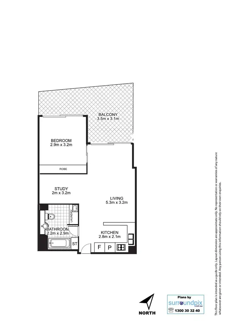 Floorplan of Homely apartment listing, 1804/212 Margaret Street, Brisbane City QLD 4000