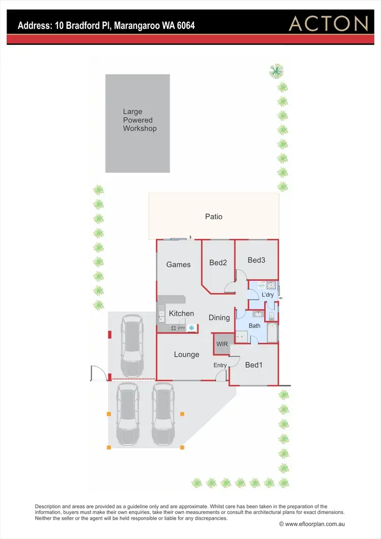 Floorplan of Homely house listing, 10 Bradford Place, Marangaroo WA 6064