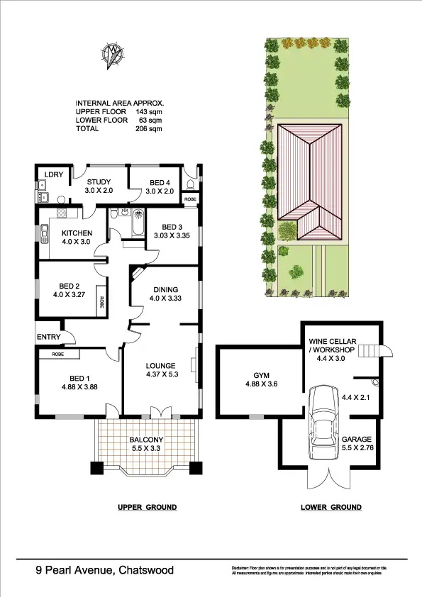 Floorplan of Homely house listing, 9 Pearl Avenue, Chatswood NSW 2067