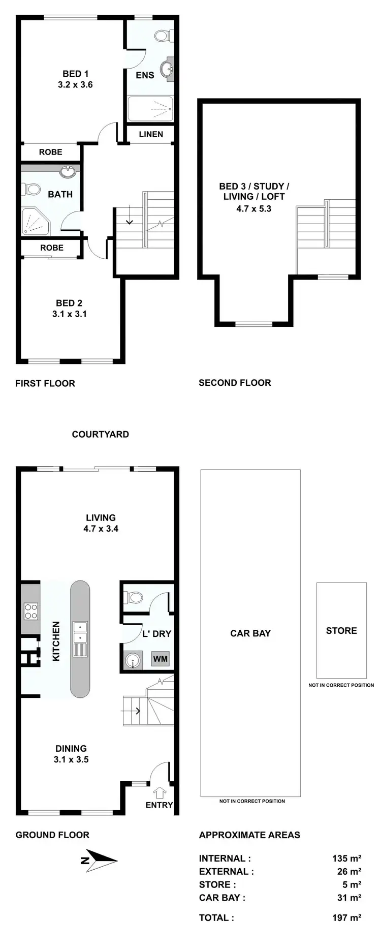 Floorplan of Homely townhouse listing, 11/193 Oxford Street, Leederville WA 6007