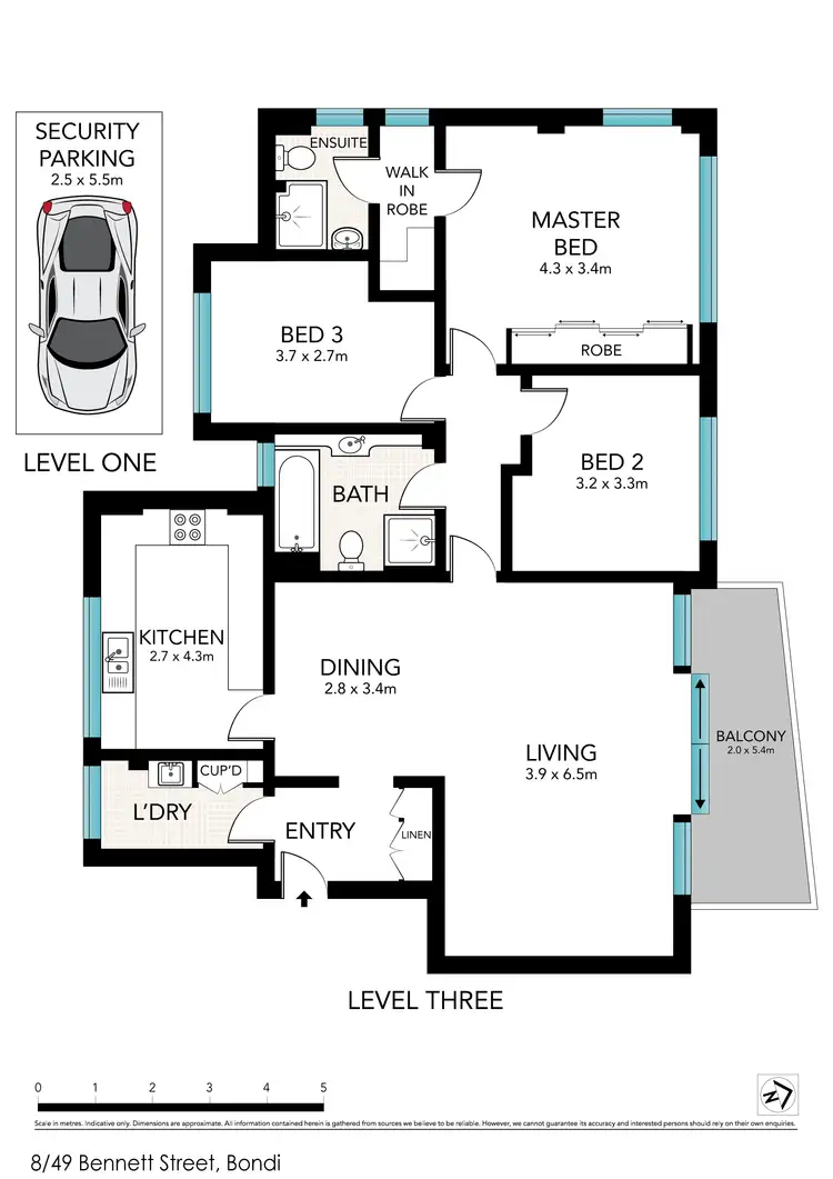 Floorplan of Homely unit listing, 8/49 Bennett Street, Bondi NSW 2026