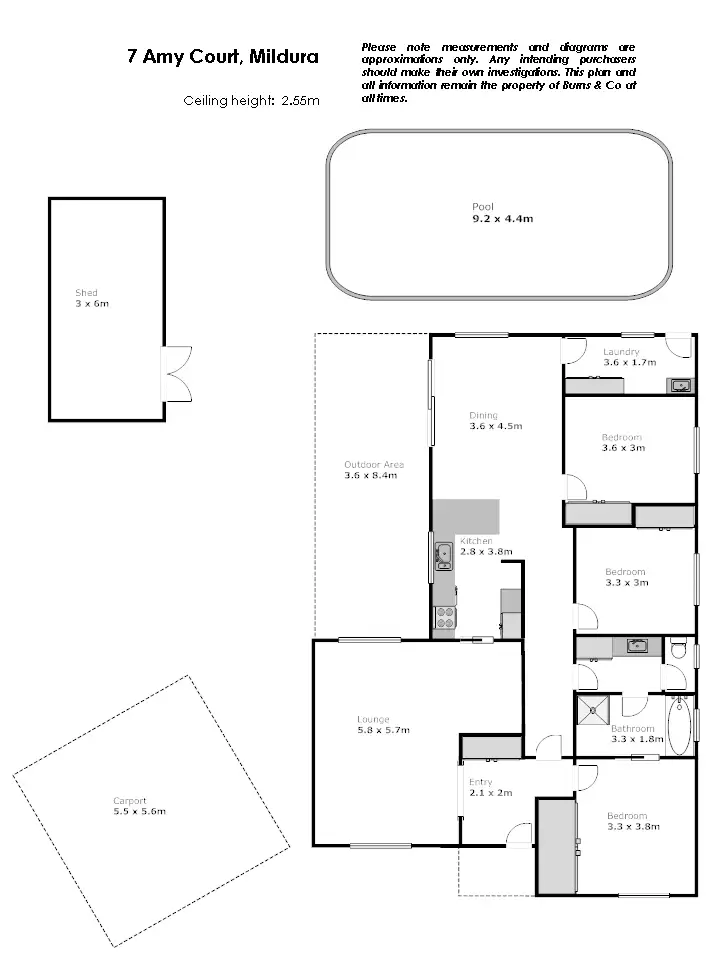 Floorplan of Homely house listing, 7 Amy Court, Mildura VIC 3500