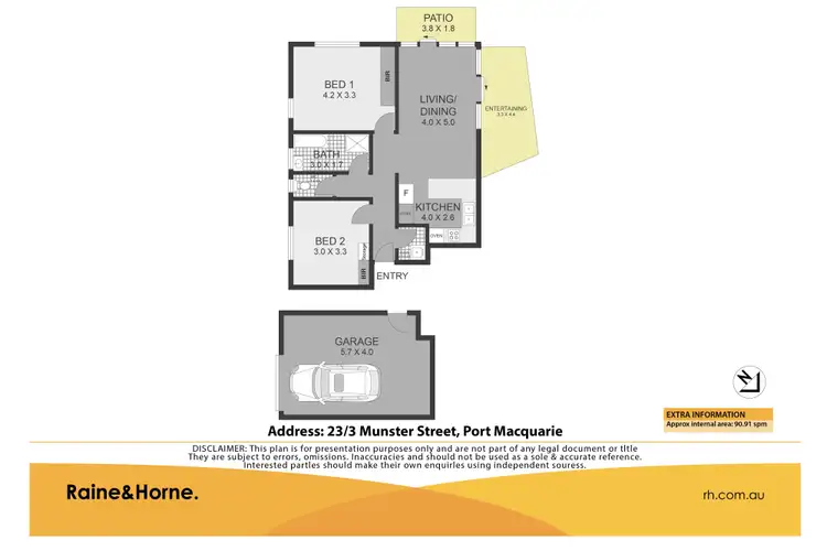 Floorplan of Homely unit listing, 23/3 Munster Street, Port Macquarie NSW 2444
