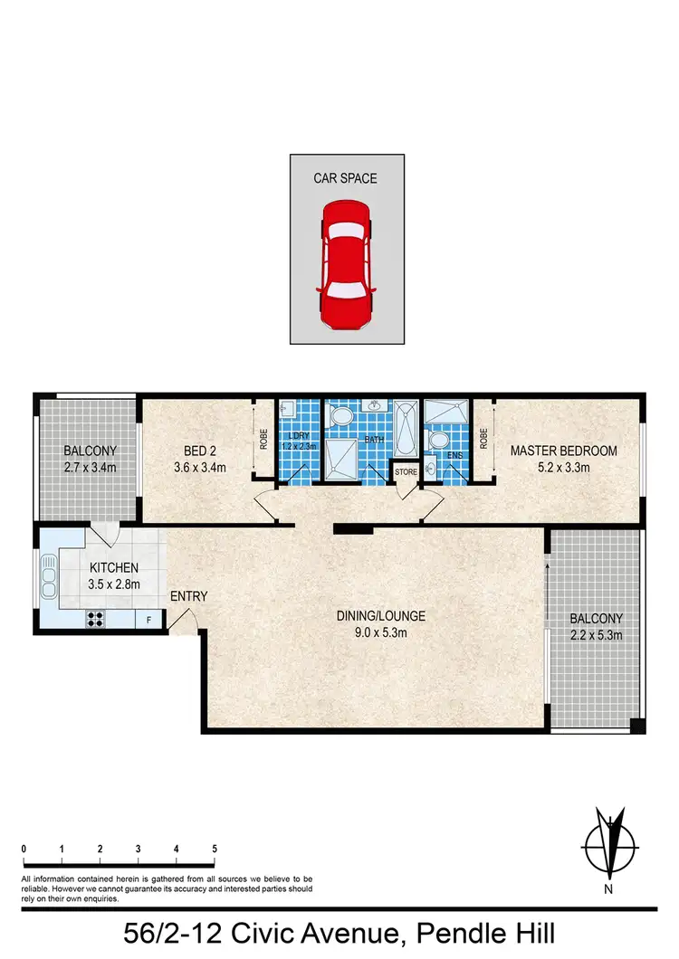 Floorplan of Homely unit listing, 56/2-12 Civic Avenue, Pendle Hill NSW 2145