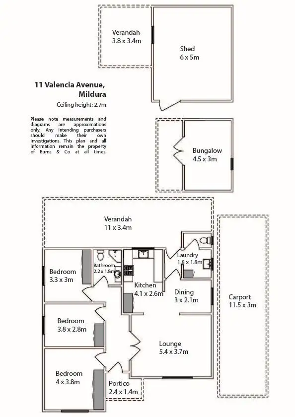 Floorplan of Homely house listing, 11 Valencia Avenue, Mildura VIC 3500