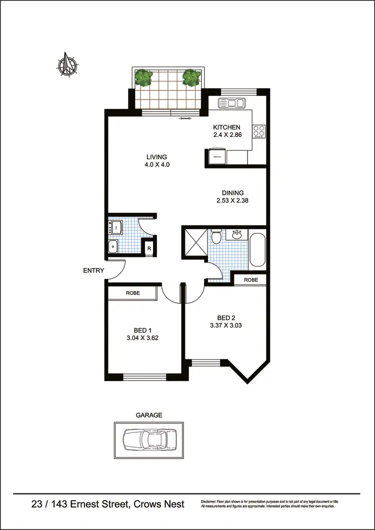 Floorplan of Homely apartment listing, 23/143 Ernest Street, Crows Nest NSW 2065