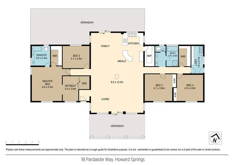 Floorplan of Homely house listing, 18 Pardalote Way, Howard Springs NT 835
