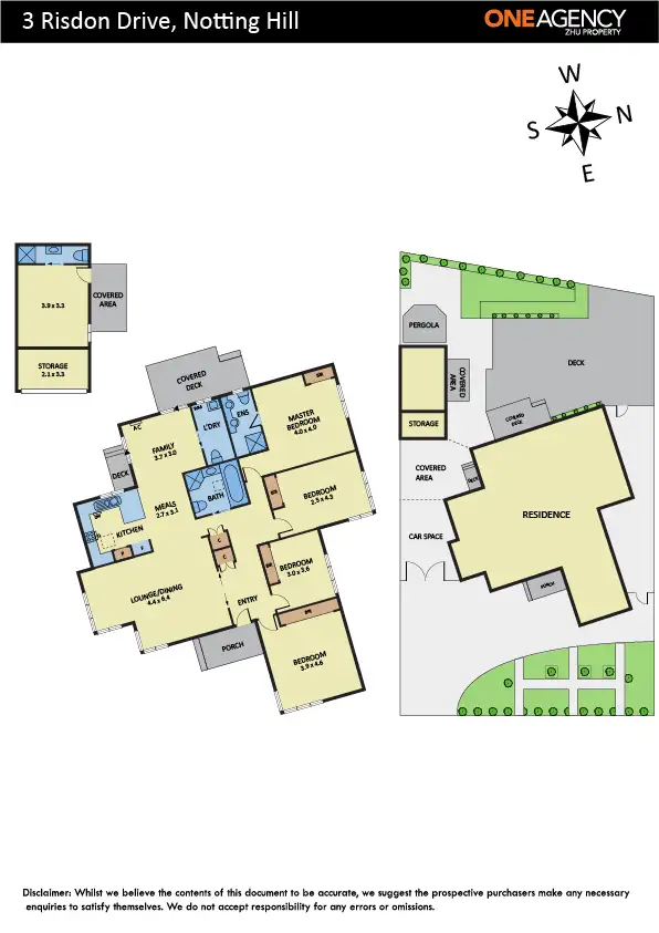 Floorplan of Homely house listing, 3 Risdon Drive, Notting Hill VIC 3168