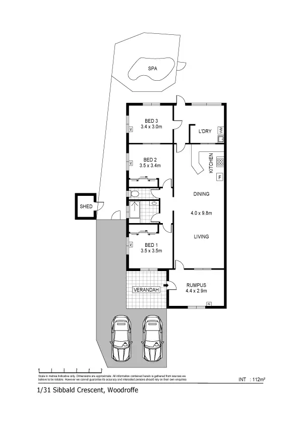 Floorplan of Homely house listing, 1/31 Sibbald Crescent, Woodroffe NT 830