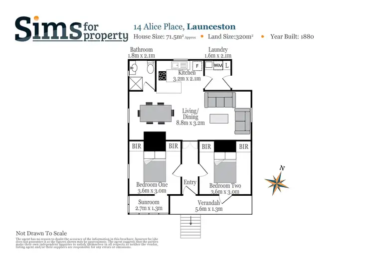 Floorplan of Homely house listing, 14 Alice Place, Launceston TAS 7250