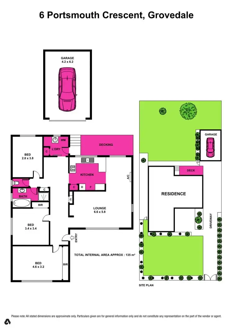 Floorplan of Homely house listing, 6 Portsmouth Crescent, Grovedale VIC 3216