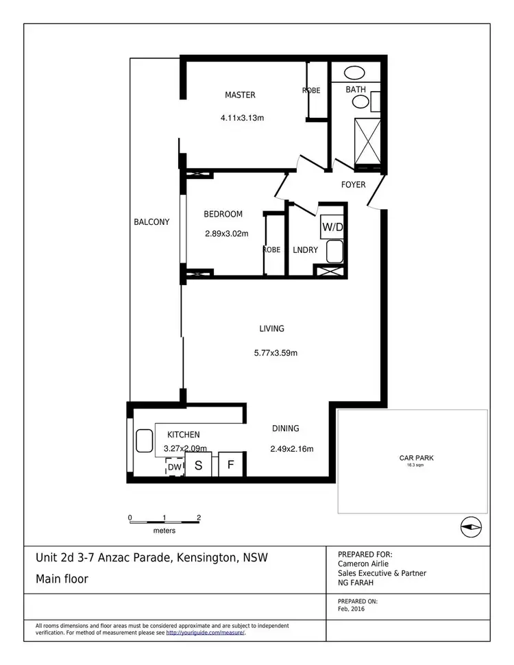 Floorplan of Homely apartment listing, 2D/3-7 Anzac Parade, Kensington NSW 2033