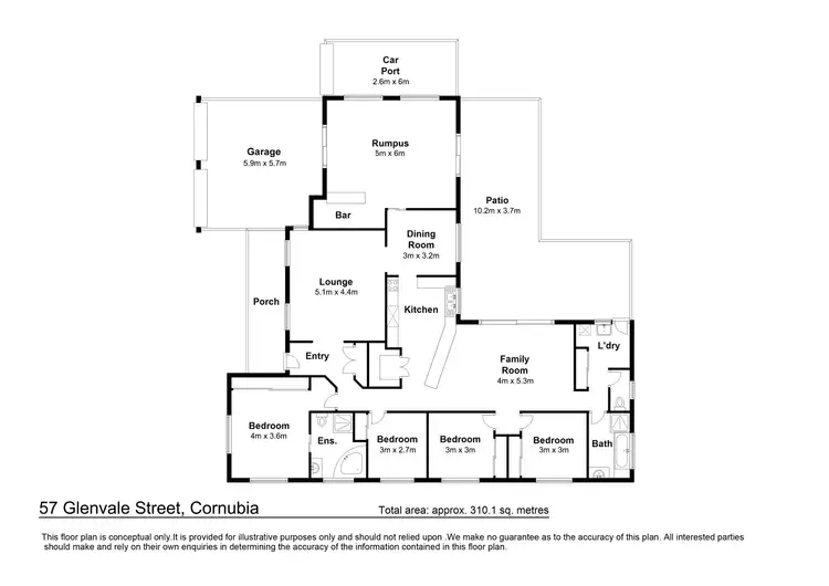 Floorplan of Homely house listing, 57 GLENVALE ST., Cornubia QLD 4130