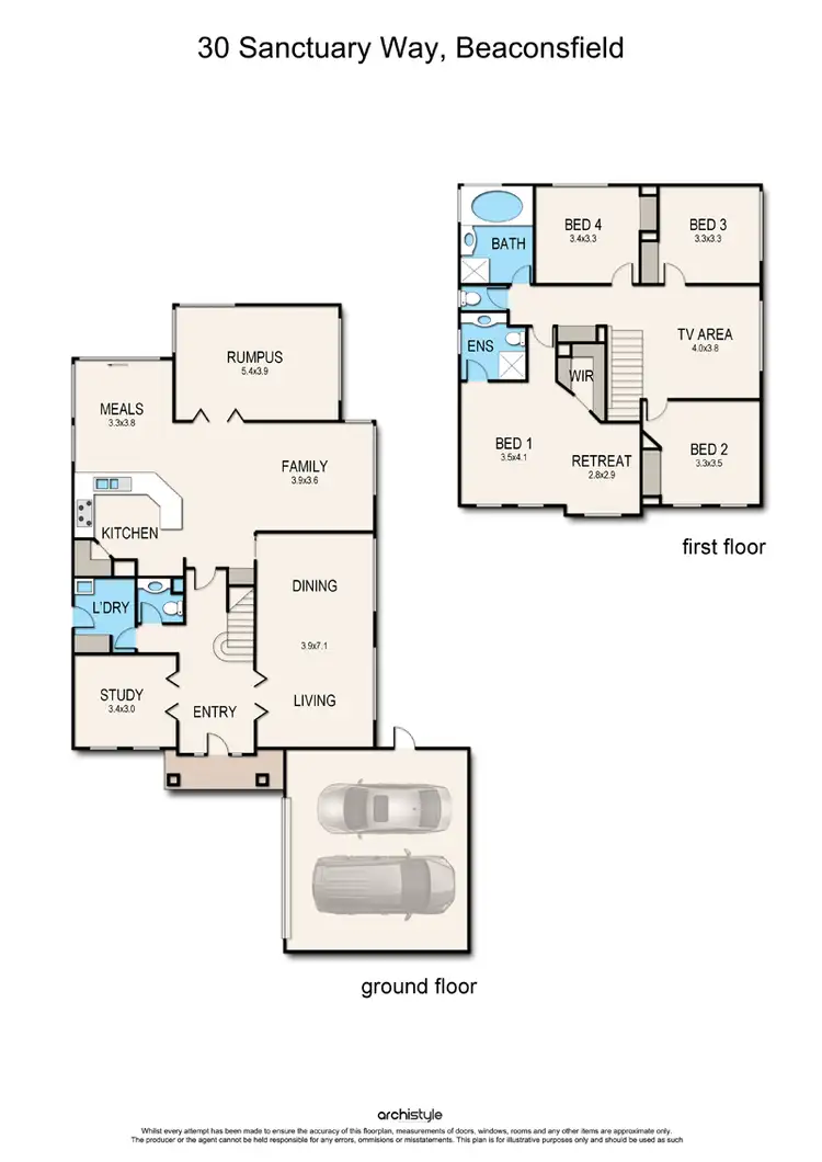 Floorplan of Homely house listing, 30 Sanctuary Way, Beaconsfield VIC 3807