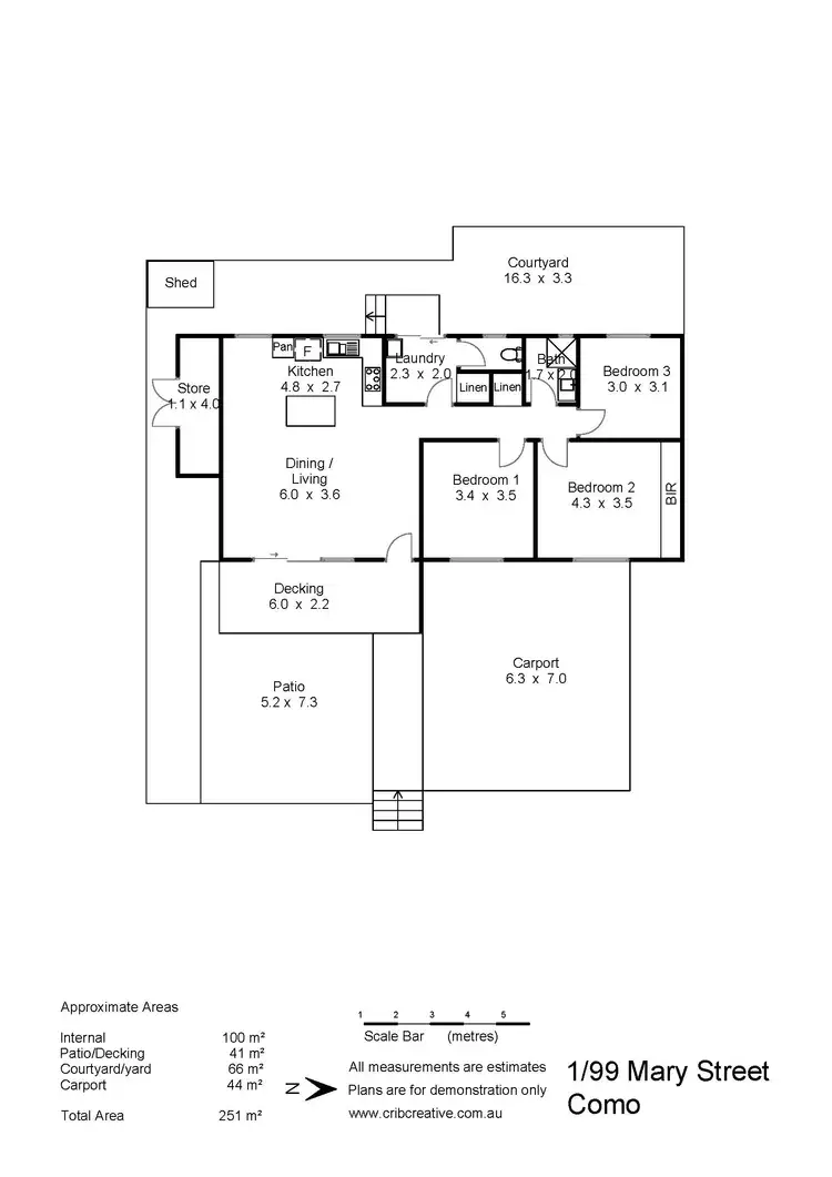 Floorplan of Homely house listing, 1/99 Mary Street, Como WA 6152