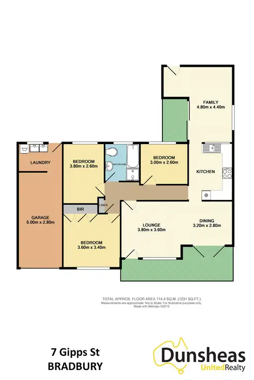 Floorplan of Homely house listing, 7 Gipps Street, Bradbury NSW 2560