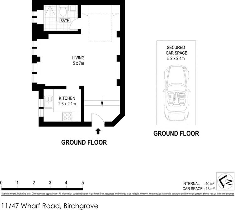 Floorplan of Homely apartment listing, 11/47 Wharf Road, Birchgrove NSW 2041