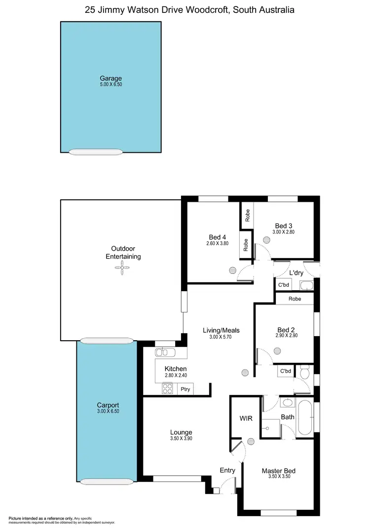 Floorplan of Homely house listing, 25 Jimmy Watson Drive, Woodcroft SA 5162