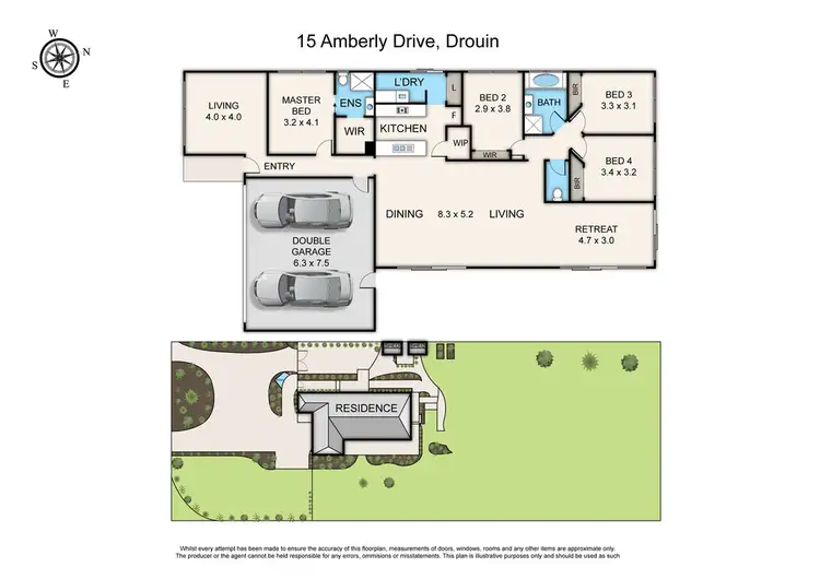 Floorplan of Homely house listing, 15 Amberly Drive, Drouin VIC 3818