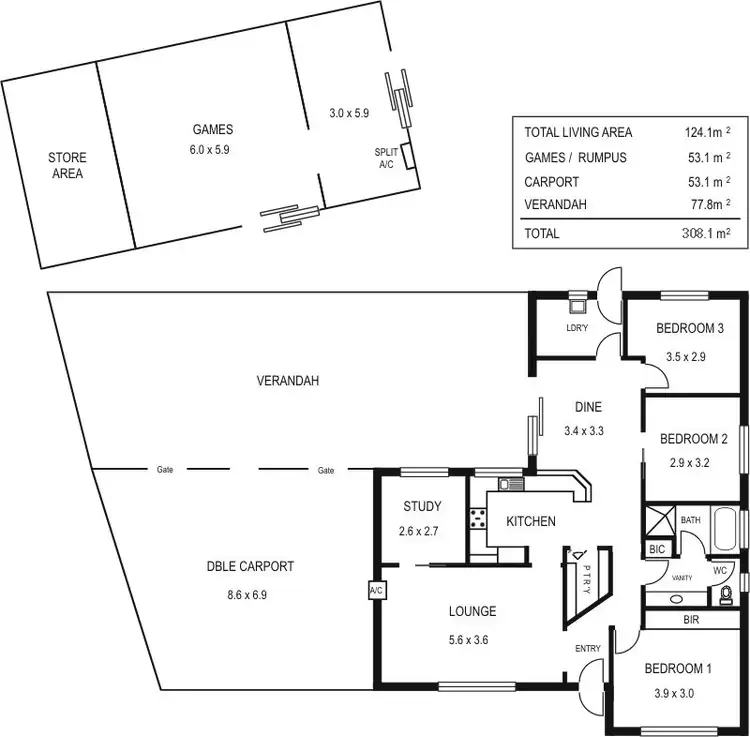 Floorplan of Homely house listing, 2 HAWTHORN TCE, Parafield Gardens SA 5107