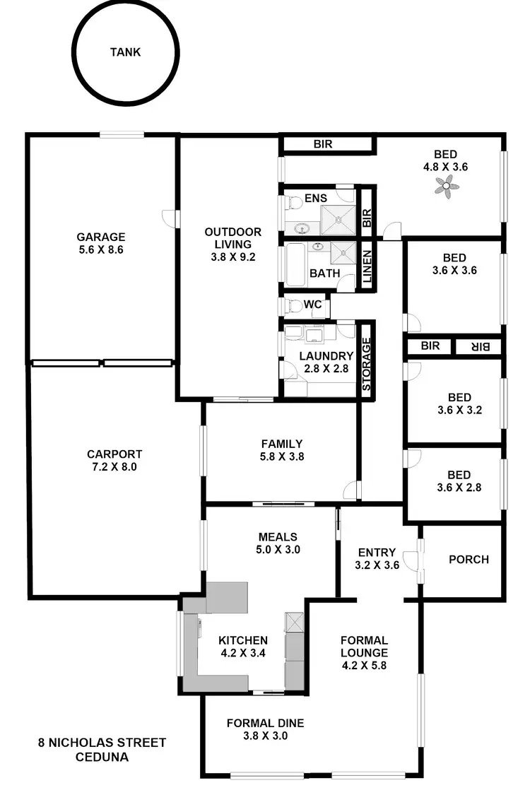 Floorplan of Homely house listing, 8 Nicholas Street, Ceduna SA 5690
