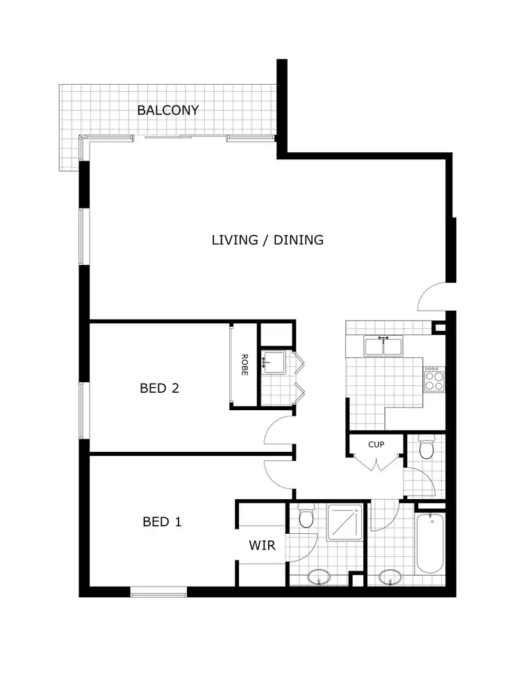 Floorplan of Homely apartment listing, 46/418 St Kilda Road, Melbourne VIC 3004