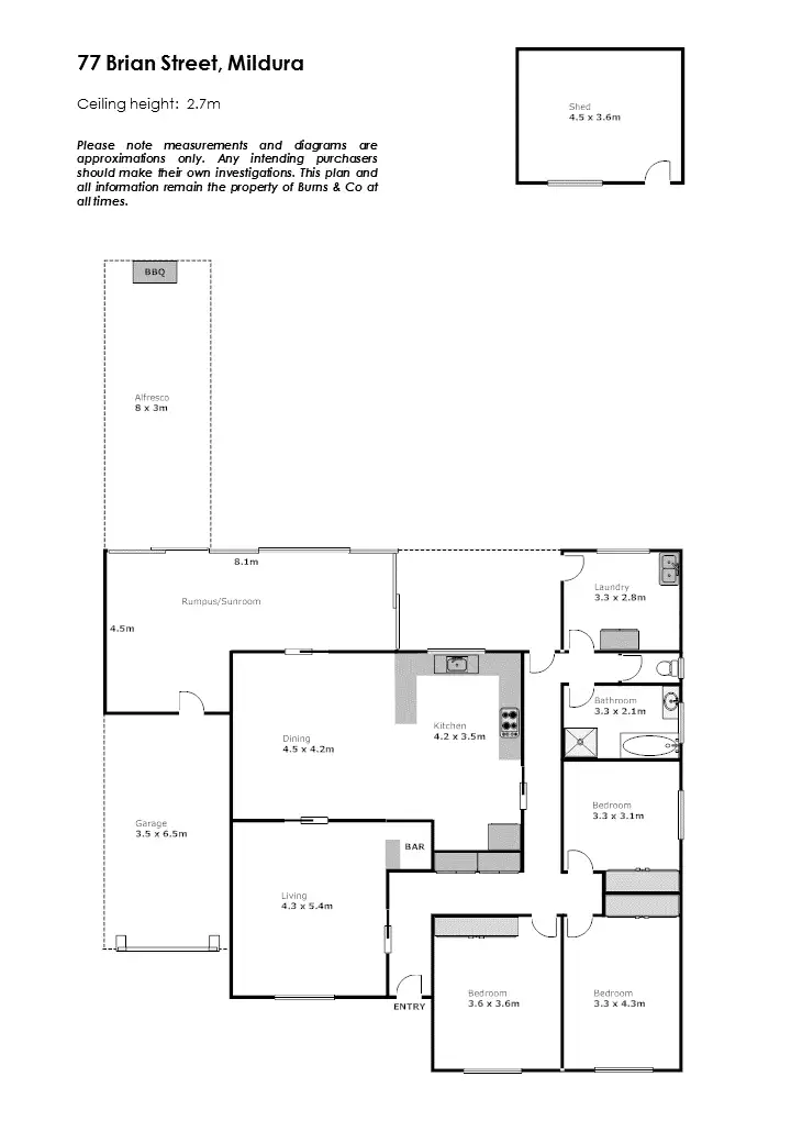 Floorplan of Homely house listing, 77 Brian Street, Mildura VIC 3500