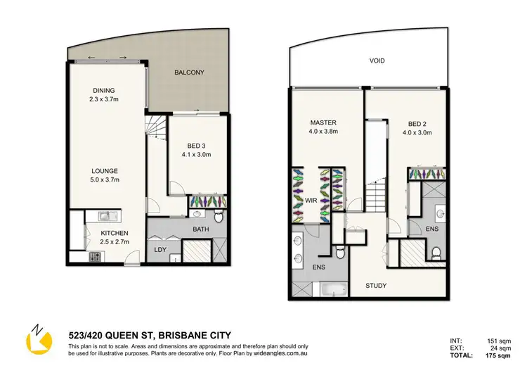 Floorplan of Homely apartment listing, 523/420 Queen Street, Brisbane City QLD 4000