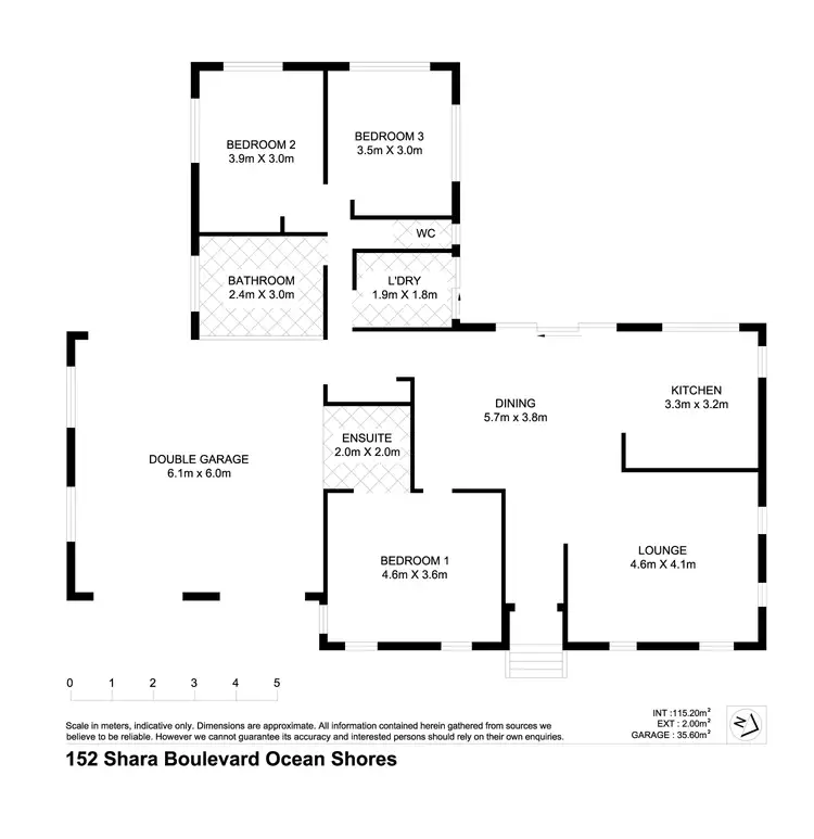 Floorplan of Homely other listing, 152 Shara Boulevard, Ocean Shores NSW 2483