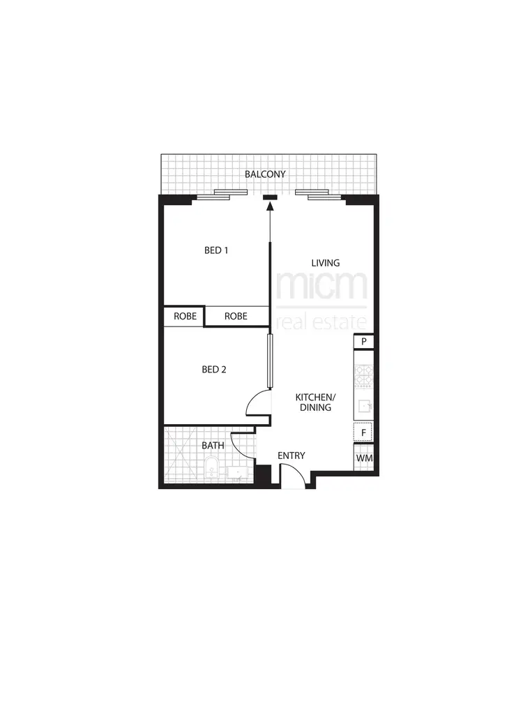 Floorplan of Homely apartment listing, 2916/551 Swanston Street, Carlton VIC 3053
