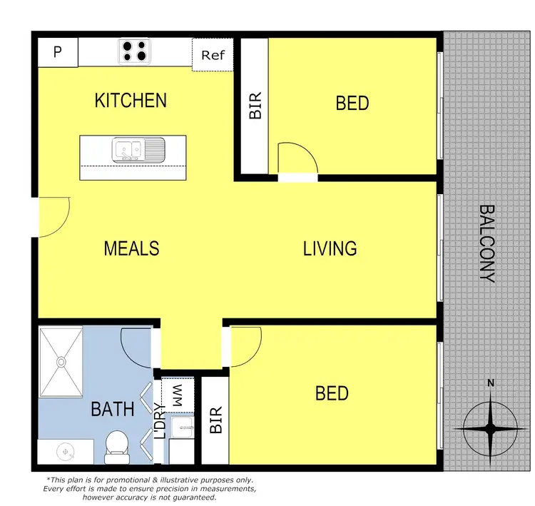 Floorplan of Homely unit listing, 407/8 Gheringhap Street, Geelong VIC 3220