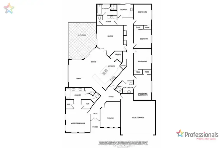 Floorplan of Homely house listing, 34 Glennon Way, Rossmoyne WA 6148