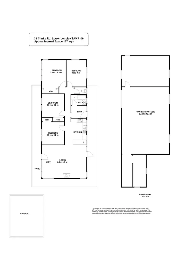 Floorplan of Homely house listing, 38 Clarks Road, Lower Longley TAS 7109