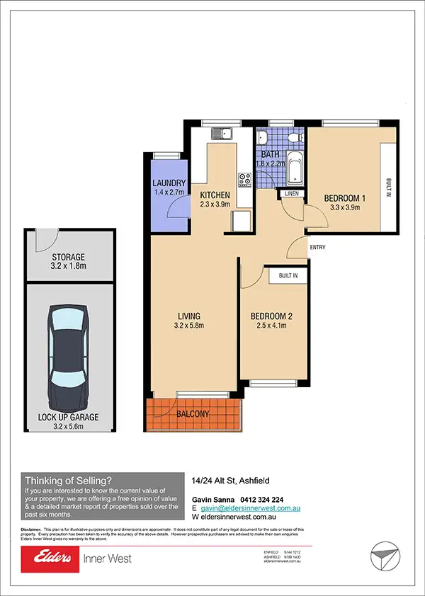Floorplan of Homely unit listing, 14/24 Alt Street, Ashfield NSW 2131
