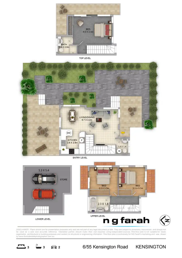 Floorplan of Homely townhouse listing, 6/55 Kensington Road, Kensington NSW 2033