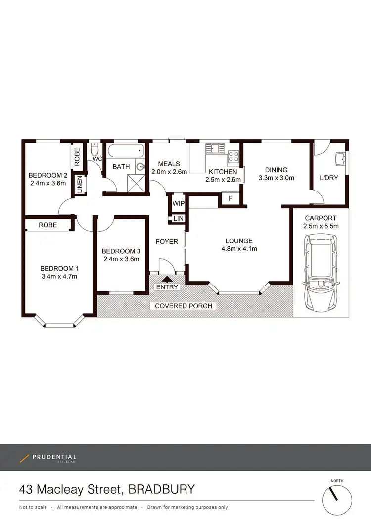 Floorplan of Homely house listing, 43 Macleay Street, Bradbury NSW 2560