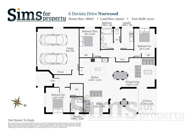 Floorplan of Homely house listing, 6 Davista Drive, Norwood TAS 7250