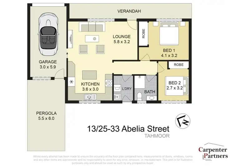 Floorplan of Homely villa listing, 13/25-33 Abelia Street, Tahmoor NSW 2573
